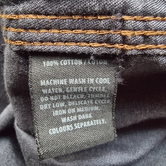 Unlisted By Kenneth Cole Two Tone Navy Blue Denim Shirt - Picture 7 of 10